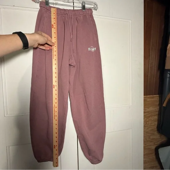 Old Navy High Waisted Sweatpants Cuffed Light Purple Size XS Cotton Soft - Picture 6 of 8
